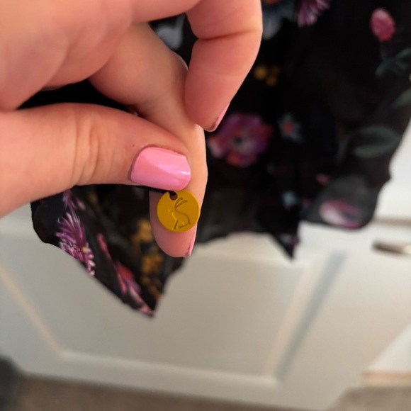 ❗️Joules Floral Scarf - Black with Multicolor Accents - Picture 4 of 7